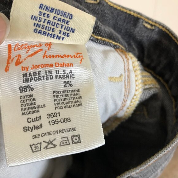 Vintage Black Bootcut Jeans Size 25 - Picture 7 of 8